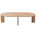 Mesa de Centro Para Sala de Estar Oval Pés Madeira Bulat A03 Hanover Roble - Lyam Decor