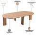 Mesa de Centro Para Sala de Estar Oval Pés Madeira Bulat A03 Hanover Roble - Lyam Decor