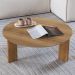 Mesa de Centro Para Sala de Estar Pés Madeira Baixa Bulat A03 Hanover Roble - Lyam Decor
