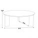 Mesa de Centro Para Sala de Estar Pés Madeira Baixa Bulat A03 Nero Preto - Lyam Decor