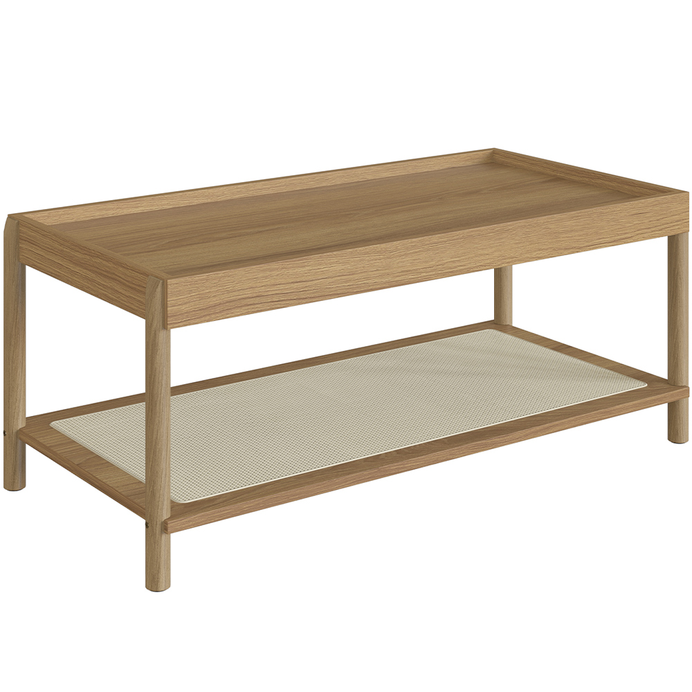 Mesa de Centro Para Sala de Estar Pés Madeira Moss A03 Hanover Roble - Lyam Decor