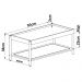 Mesa de Centro Para Sala de Estar Pés Madeira Moss A03 Hanover Roble - Lyam Decor