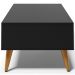 Mesa de Centro Para Sala de Estar Pés Palito Cannes L03 Preto - Lyam Decor