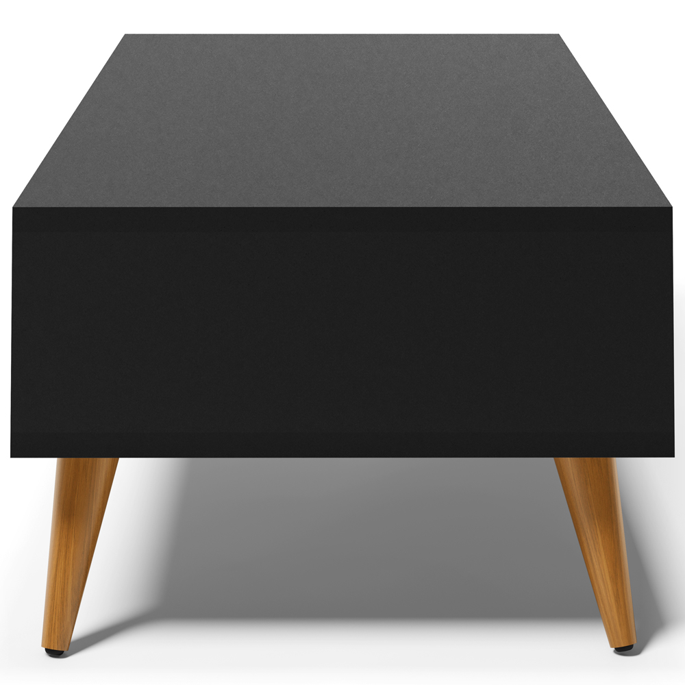 Mesa de Centro Para Sala de Estar Pés Palito Cannes L03 Preto - Lyam Decor