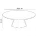 Mesa de Centro Para Sala de Estar Redonda 90cm Seul D03 Off White Freijó - Lyam Decor