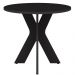 Mesa de Escritório Redonda Sun A02 Preto - Lyam Decor
