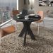 Mesa de Escritório Redonda Sun A02 Preto - Lyam Decor