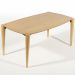 Mesa de Jantar 6 Lugares Alasca 180x100 cm Madeira Maciça M04 Mel - Lyam Decor