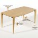 Mesa de Jantar 6 Lugares Alasca 180x100 cm Madeira Maciça M04 Mel - Lyam Decor