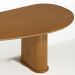 Mesa de Jantar 6 Lugares Orgânica Ourense 180x100 cm Madeira Maciça M04 Castanho - Lyam Decor