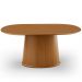 Mesa de Jantar 6 Lugares Orgânica Valência 160x100 cm M04 Castanho - Lyam Decor
