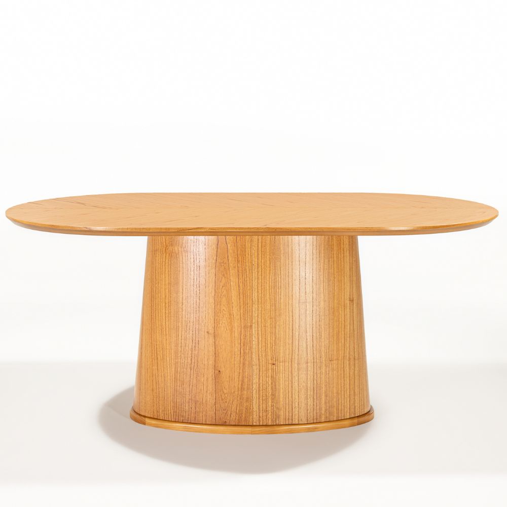 Mesa de Jantar 6 Lugares Orgânica Valência 180x100 cm M04 Mel - Lyam Decor