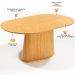 Mesa de Jantar 6 Lugares Orgânica Valência 180x100 cm M04 Mel - Lyam Decor