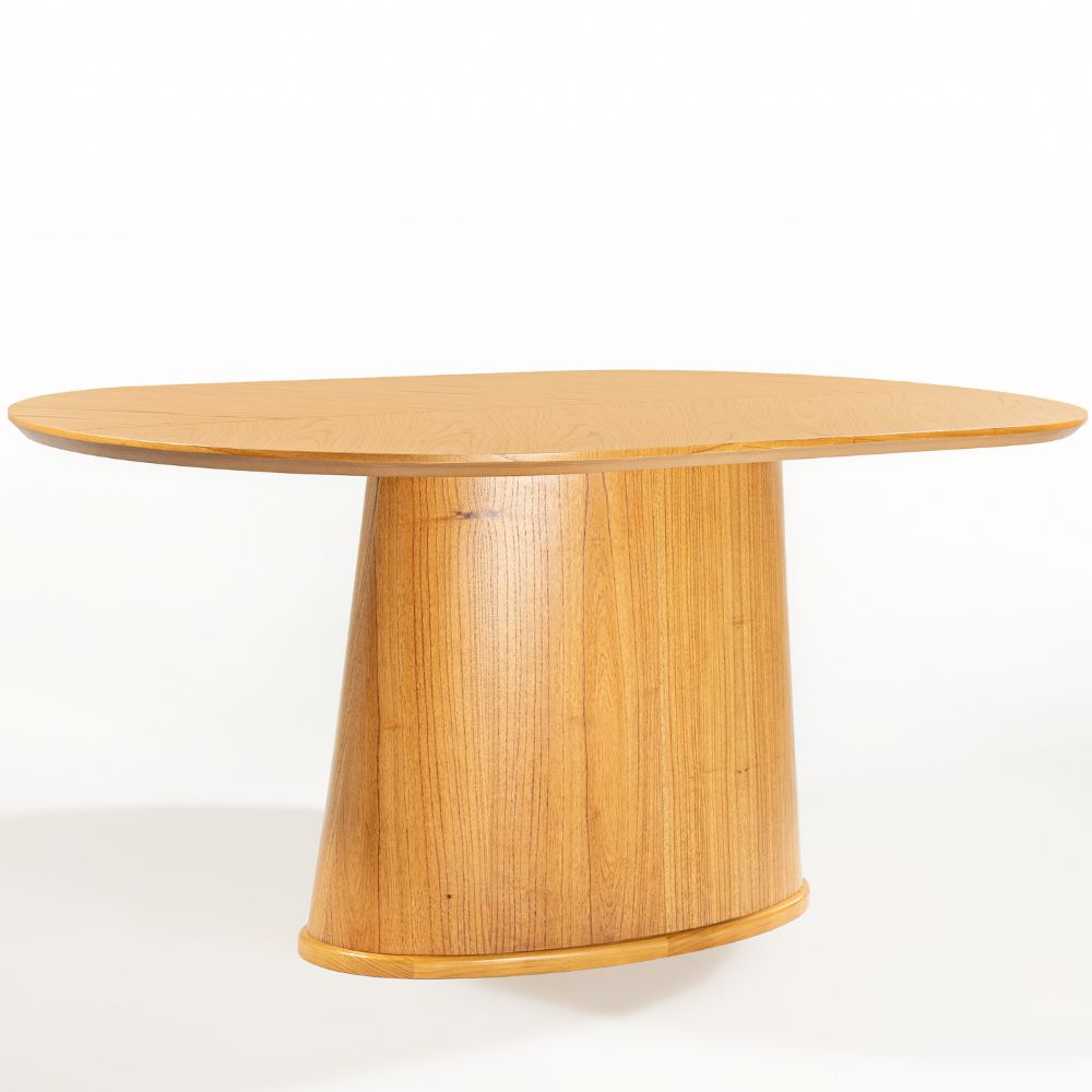 Mesa de Jantar 6 Lugares Orgânica Valência 180x100 cm M04 Mel - Lyam Decor
