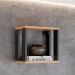 Nicho Quadrado Decorativo Wing 28x30cm Industrial D03 Freijó Preto Fosco - Lyam Decor