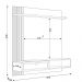 Painel Para TV 55 Pol Com Bancada Suspensa Sollare L05 Freijó Off White - Lyam Decor