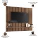 Painel Para TV 60 Pol Ripado 160cm Conect B01 Castanho - Lyam Decor
