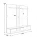 Painel Para TV 65 Pol Com Bancada Suspensa New L05 Nature Off White - Lyam Decor