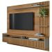 Painel Para TV 65 Pol Com Bancada Suspensa Zemo L05 Amêndoa Titanio - Lyam Decor