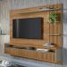 Painel Para TV 65 Pol Com Bancada Suspensa Zemo L05 Amêndoa Titanio - Lyam Decor