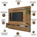Painel Para TV 65 Pol Com Bancada Suspensa Zemo L05 Amêndoa Titanio - Lyam Decor