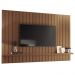 Painel Para TV 70 Pol Ripado 200cm Conect B01 Castanho - Lyam Decor