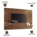 Painel Para TV 70 Pol Ripado 200cm Conect B01 Castanho - Lyam Decor