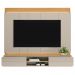 Painel Para TV 75 Pol Com Bancada Suspensa Suíça L05 Tauari Off White Brilho - Lyam Decor