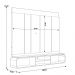 Painel Para TV 75 Pol Com Bancada Suspensa Suíça L05 Tauari Off White Brilho - Lyam Decor