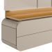 Painel Para TV 75 Pol Com Bancada Suspensa Suíça L05 Tauari Off White Brilho - Lyam Decor