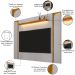 Painel Para TV 75 Pol Com LED 180cm Maresca B02 Off White Naturalle - Lyam Decor