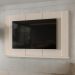 Painel Para TV 75 Pol Com LED 240cm Elysia L05 Off White Fosco - Lyam Decor