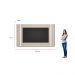 Painel Para TV 75 Pol Com LED 240cm Elysia L05 Off White Fosco - Lyam Decor