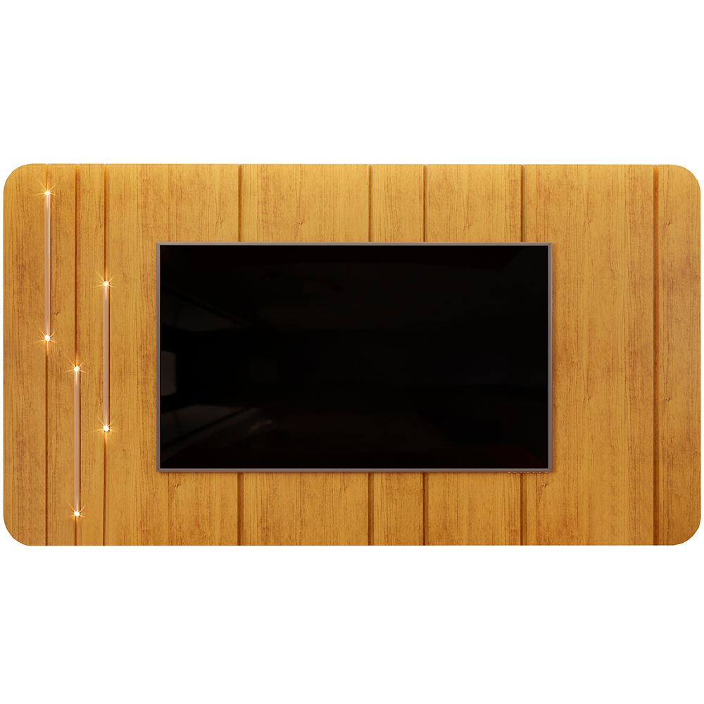 Painel Para TV 75 Pol Com LED Orgânico Dion D05 Cedro - Lyam Decor