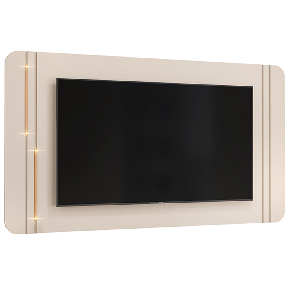 Painel Para TV 75 Pol Com LED Orgânico Harper D05 Off White - Lyam Decor