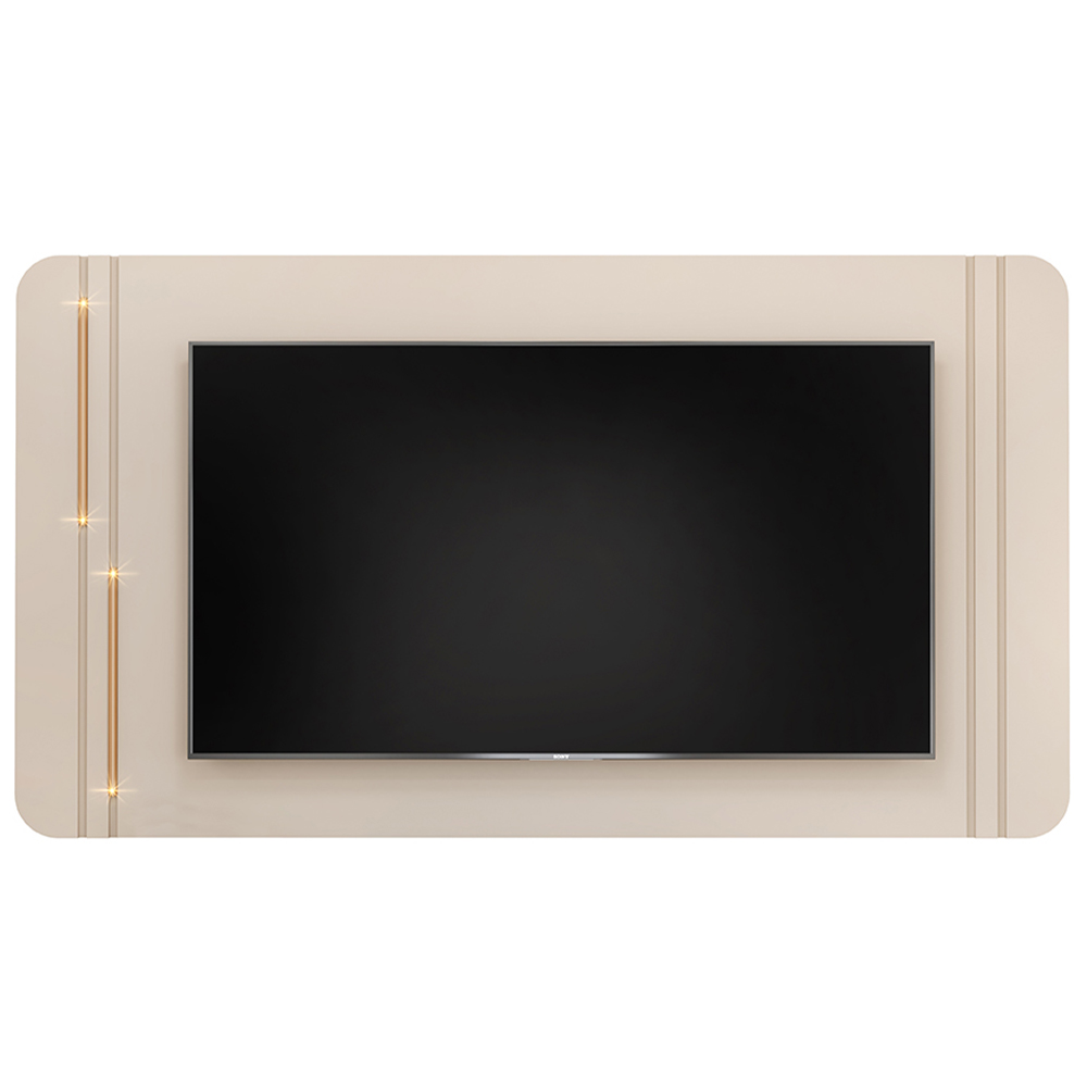 Painel Para TV 75 Pol Com LED Orgânico Harper D05 Off White - Lyam Decor