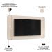 Painel Para TV 75 Pol Com LED Orgânico Harper D05 Off White - Lyam Decor