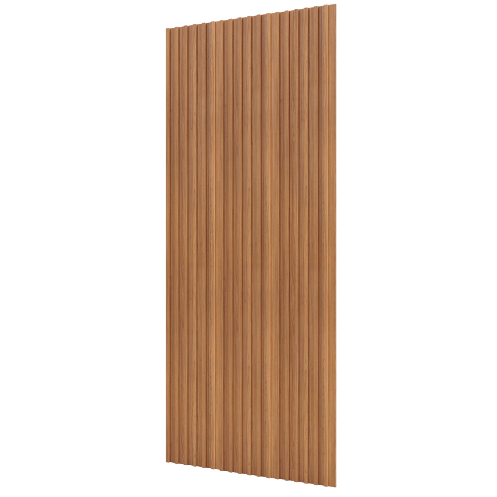 Painel Ripado de Madeira Para Sala Quarto 134x250cm Bairon D03 Freijó - Lyam Decor