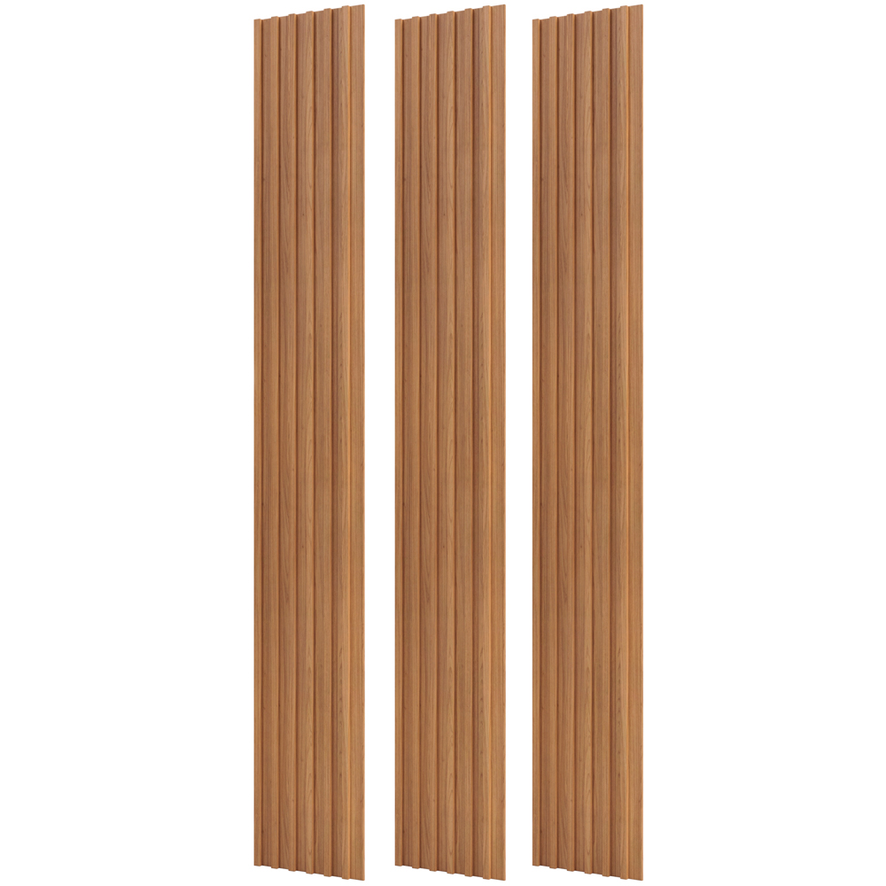 Painel Ripado de Madeira Para Sala Quarto 134x250cm Bairon D03 Freijó - Lyam Decor