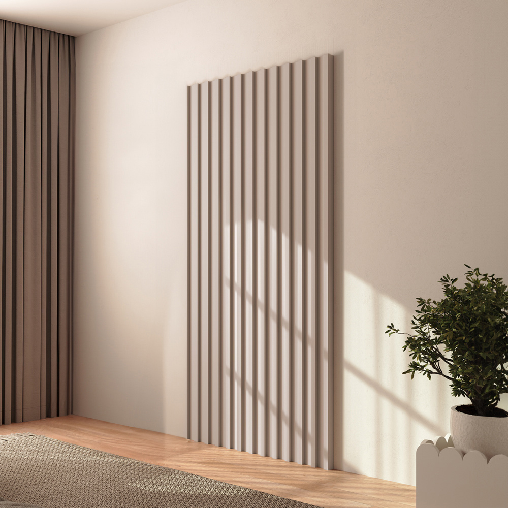 Painel Ripado de Madeira Para Sala Quarto 89x183cm Bairon D03 Fendi - Lyam Decor