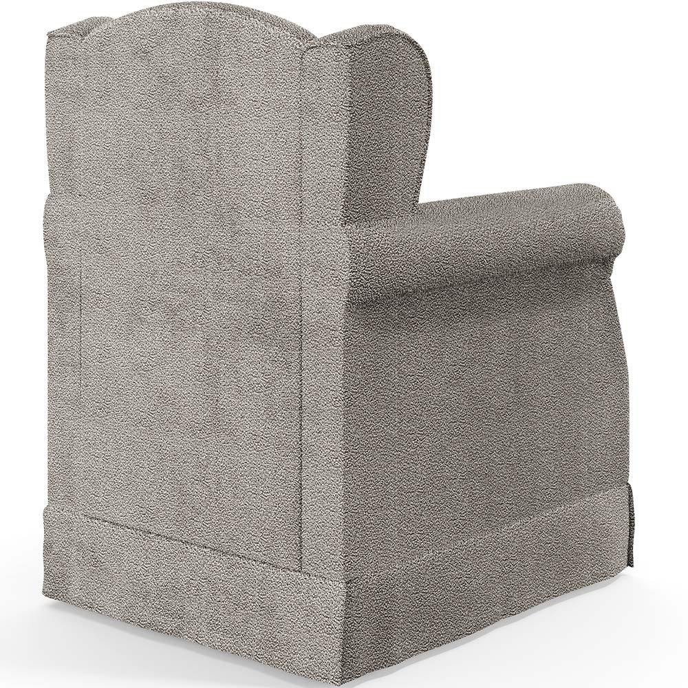 Poltrona De Amamentação Com Balanço E Puff Elisa P02 Bouclê Bege - Lyam Decor