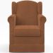 Poltrona De Amamentação Com Balanço E Puff Elisa P02 Bouclê Terracota - Lyam Decor