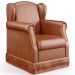 Poltrona De Amamentação Com Balanço E Puff Elisa P02 Couríssimo Camel - Lyam Decor