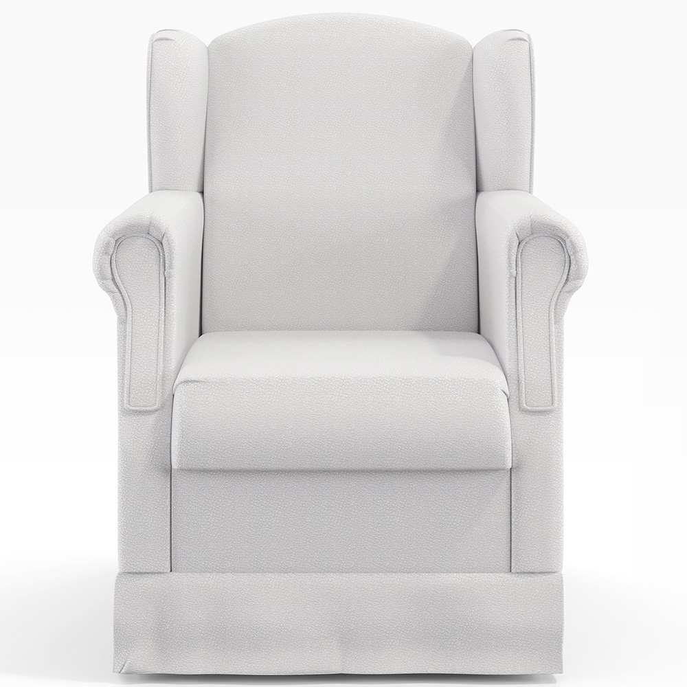 Poltrona De Amamentação Com Balanço E Puff Elisa P02 Facto Branco - Lyam Decor