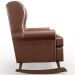 Poltrona De Amamentação Com Balanço Malu Base De Madeira P02 Couríssimo Marrom - Lyam Decor