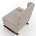 Poltrona De Amamentação Com Balanço Malu Base De Madeira P02 Linho Bege - Lyam Decor