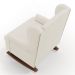 Poltrona De Amamentação Com Balanço Malu Base De Madeira P02 Linho Champagne - Lyam Decor