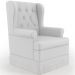 Poltrona De Amamentação Com Balanço e Puff Helena P02 Capitonê Facto Branco - Lyam Decor