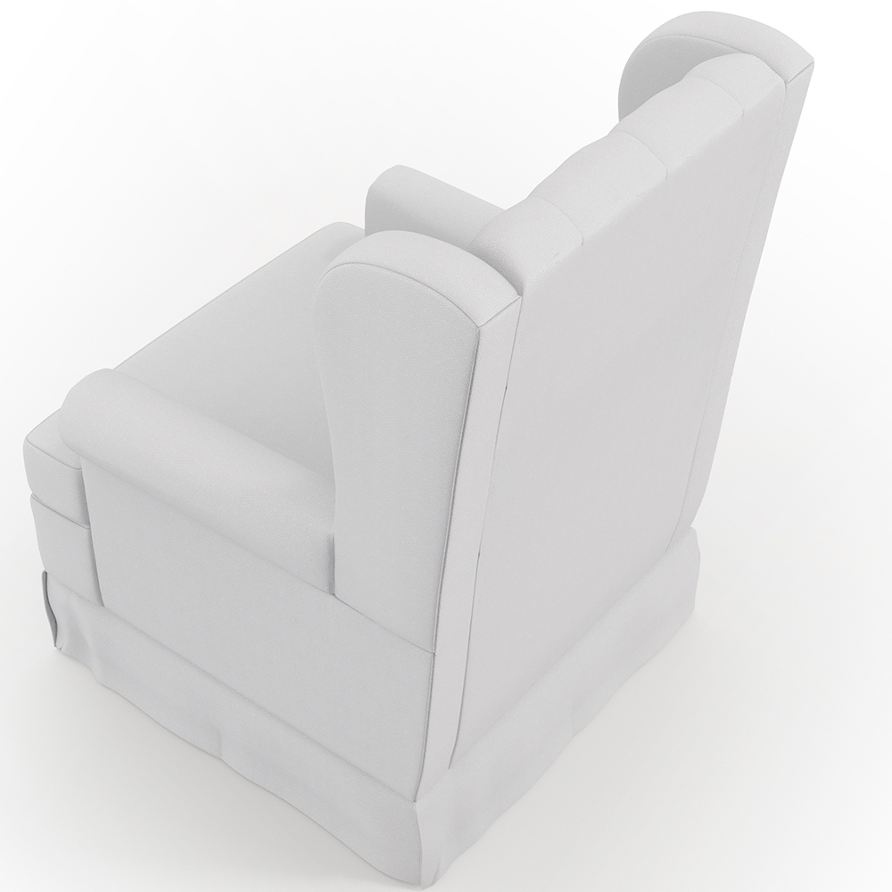 Poltrona De Amamentação Com Balanço e Puff Helena P02 Capitonê Facto Branco - Lyam Decor