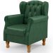 Poltrona De Amamentação Yara P02 Com Puff Paris L02 Facto Verde Musgo - Lyam Decor
